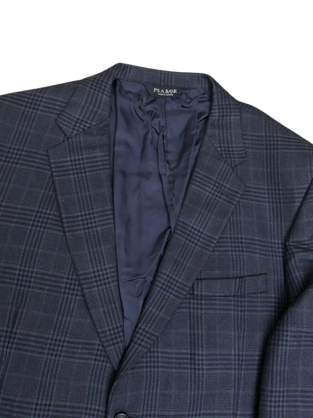 SILK & CAMELHAIR Jos A Bank Blazer Sport Coat PLAID Luxury Business Jacket 46R